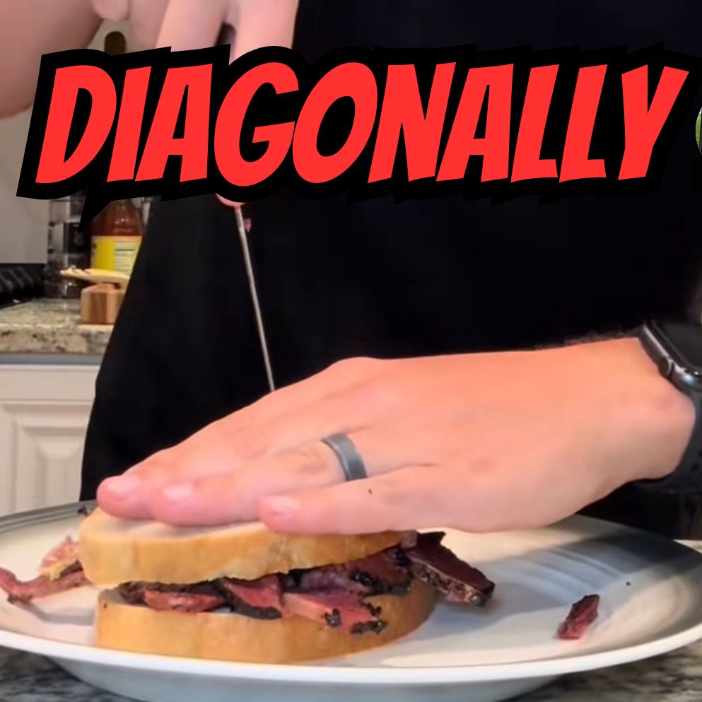 Diagonally